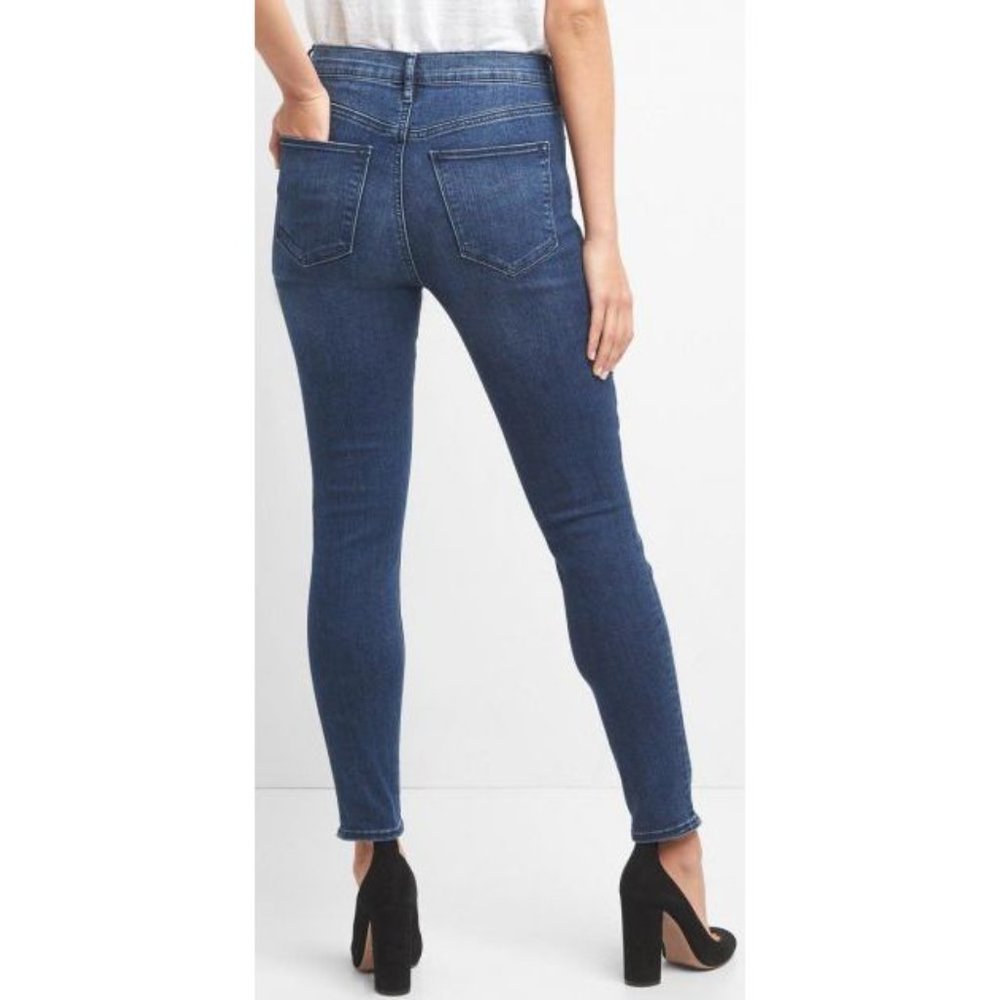 GAP Elliot Lake Wash Denim High Rise True Skinny Jeans sz 28/6 Short Women's - Picture 14 of 16
